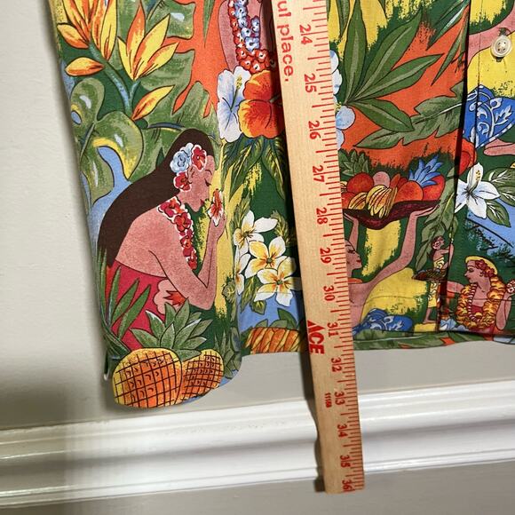 Vintage Y2K Tommy Hilfiger Floral Hawaiian Button Up Shirt Size XL Rayon Surf - Picture 7 of 9